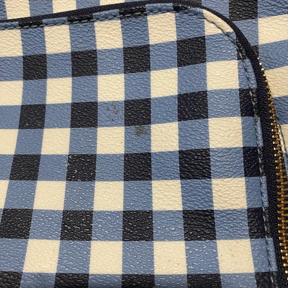 KATE SPADE CUTE ,  Gingham Blue and Cream Backpack Bag - Picture 4 of 9